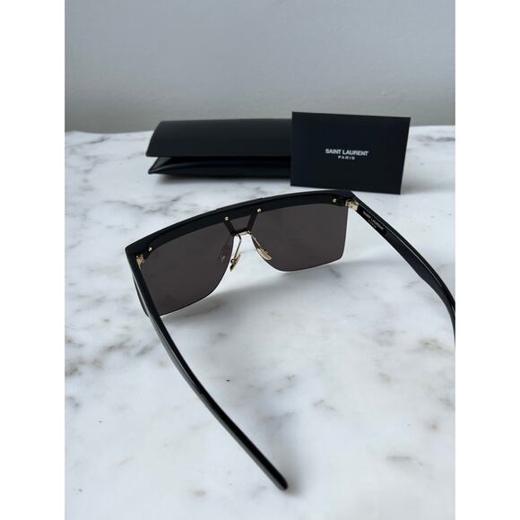 NEW Saint Laurent SL537 Palace 001 Black Gold Sunglasses
